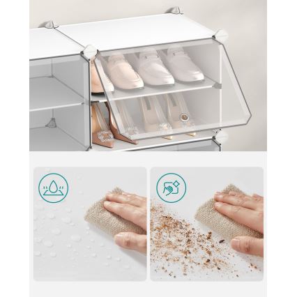 Modulárny regál s priehradkami BOXIFY biela