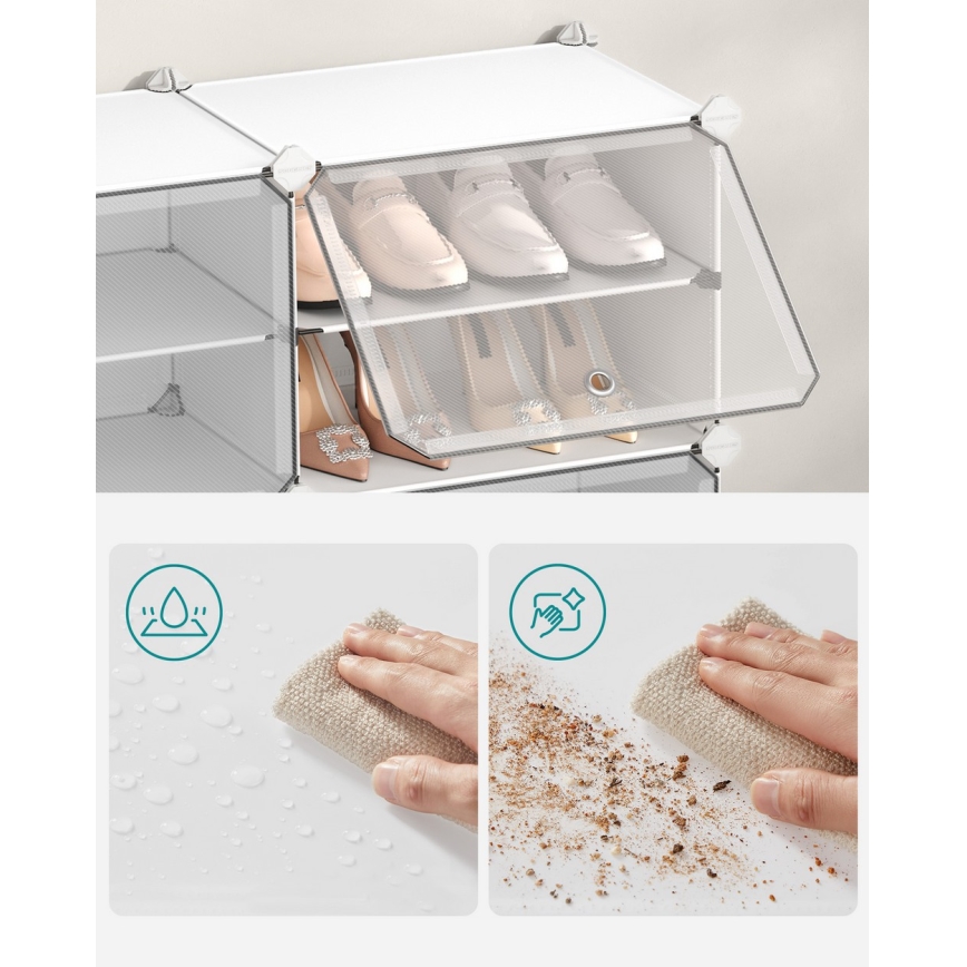 Modulárny regál s priehradkami BOXIFY biela