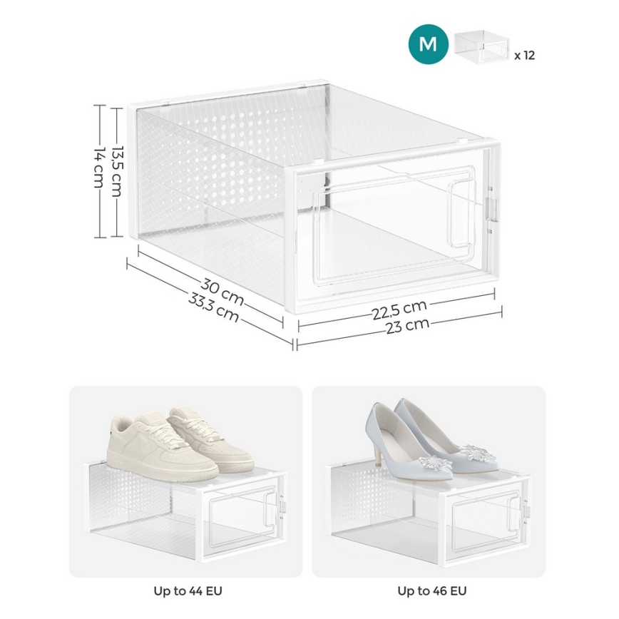 Modulárny regál s priehradkami BOXIFY biely