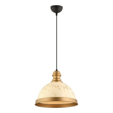 MONZA závesné svietidlo 1xE27/40W/230V priemer 29 cm krémová/bronzo