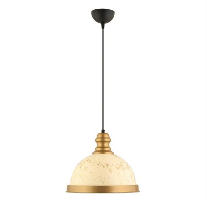 MONZA závesné svietidlo 1xE27/40W/230V priemer 29 cm krémová/bronzo