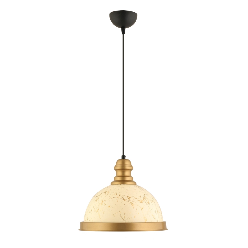 MONZA závesné svietidlo 1xE27/40W/230V priemer 29 cm krémová/bronzo