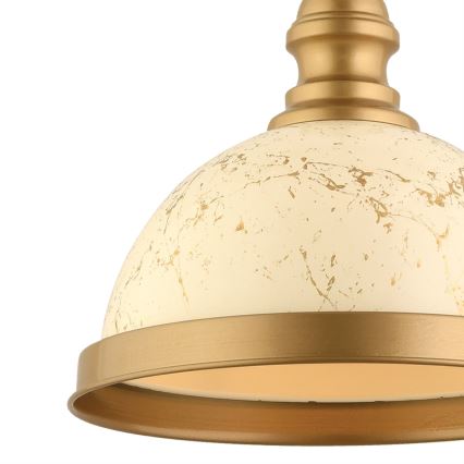 MONZA závesné svietidlo 1xE27/40W/230V priemer 29 cm krémová/bronzo