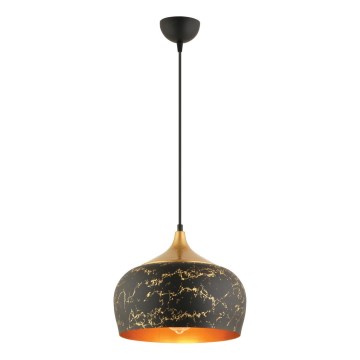 MONZA závesné svietidlo 1xE27/40W/230V, priemer 30 cm, čierna/broná