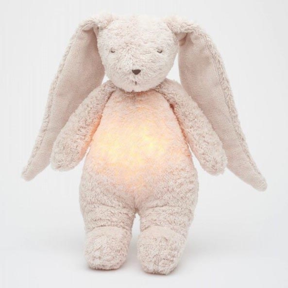 Moonie - Uspávadlo s melódiou a svetlom 2.0 zajačik organic rose