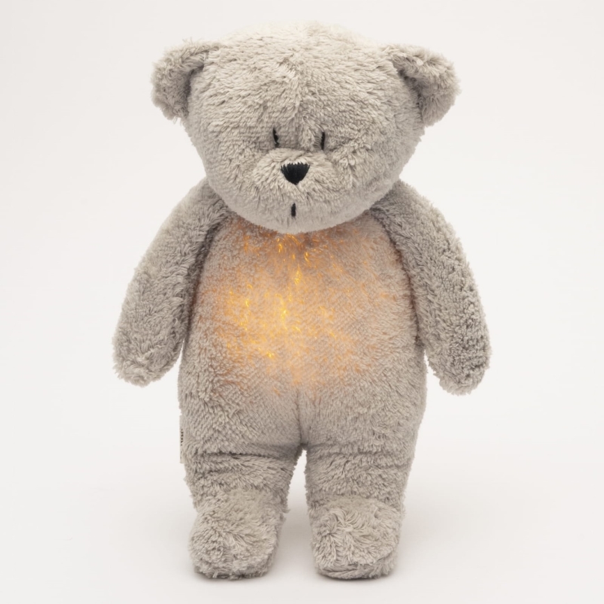 Moonie - Uspávadlo s melódiou a svetlom medvedík 2.0 organic grey