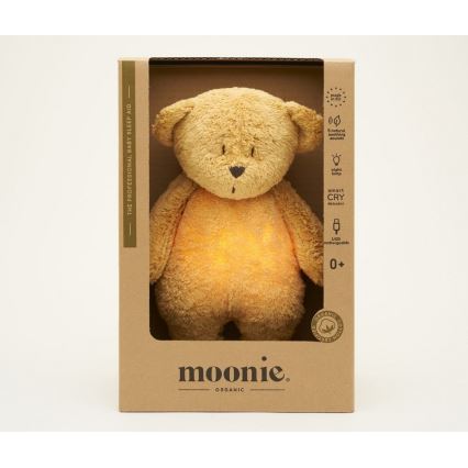Moonie - Uspávadlo s melódiou a svetlom medvedík 2.0 organic honey