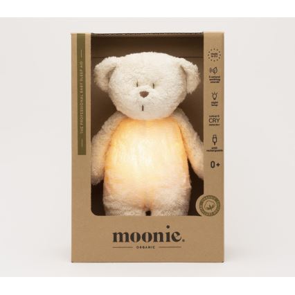 Moonie - Uspávadlo s melódiou a svetlom medvedík 2.0 organic polar
