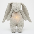 Moonie - Uspávadlo s melódiou a svetlom zajačik 2.0 organic grey