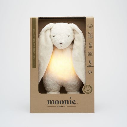 Moonie - Uspávadlo s melódiou a svetlom zajačik organic polar natur