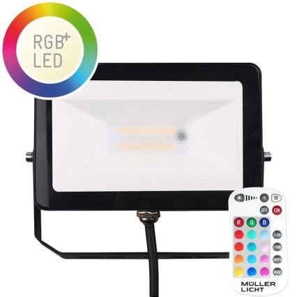 Müller-Licht - LED RGBW Stmievateľný vonkajší reflektor LED/10W/230V IP65 + diaľkové ovládanie