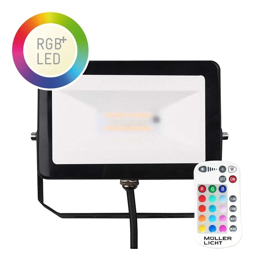 Müller-Licht - LED RGBW Stmievateľný vonkajší reflektor LED/10W/230V IP65 + diaľkové ovládanie
