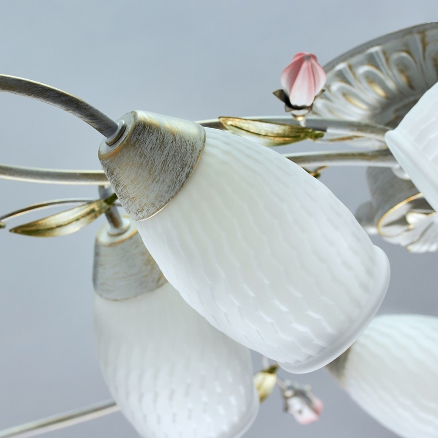 MW-LIGHT - Prisadený luster VERONA FLORA 8xE14/60W/230V