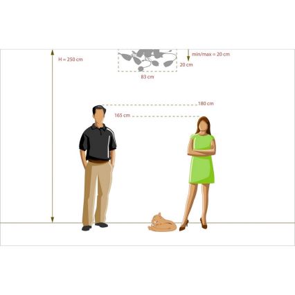 MW-LIGHT - Prisadený luster VERONA FLORA 8xE14/60W/230V