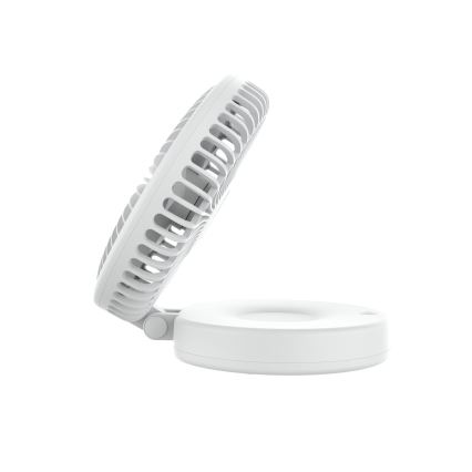 Nabíjací stolný ventilátor 10W/5V 2400 mAh biely