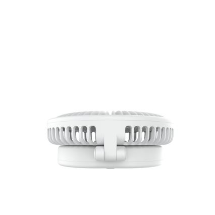 Nabíjací stolný ventilátor 10W/5V 2400 mAh biely
