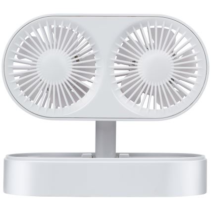 Nabíjací stolný ventilátor 3,7 V 1200 mAh biela
