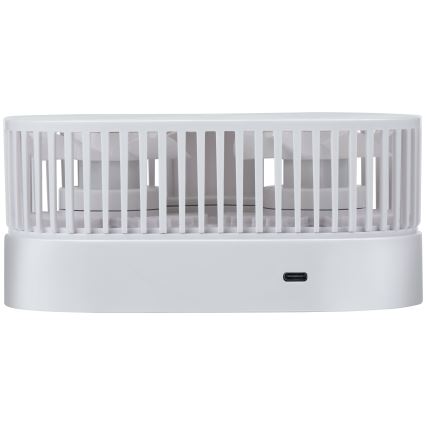 Nabíjací stolný ventilátor 3,7 V 1200 mAh biela