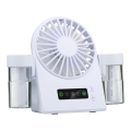 Nabíjací stolný ventilátor s funkciou hmly 3,7V 1200 mAh