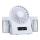 Nabíjací stolný ventilátor s funkciou hmly 3,7V 1200 mAh