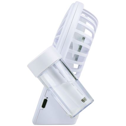 Nabíjací stolný ventilátor s funkciou hmly 3,7V 1200 mAh