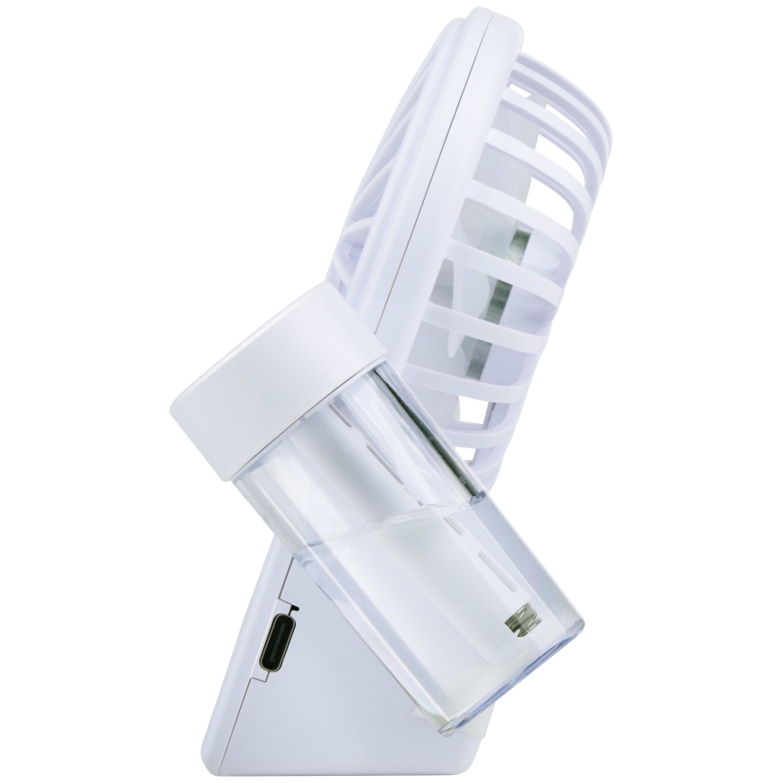 Nabíjací stolný ventilátor s funkciou hmly 3,7V 1200 mAh