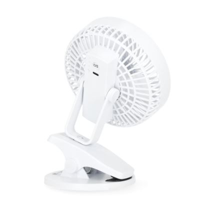 Nabíjací stolný ventilátor s klipom VIENTO 6W/5V 2000 mAh biela
