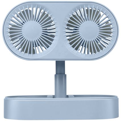 Nabíjací stolový ventilátor 3,7 V 1200 mAh modrý