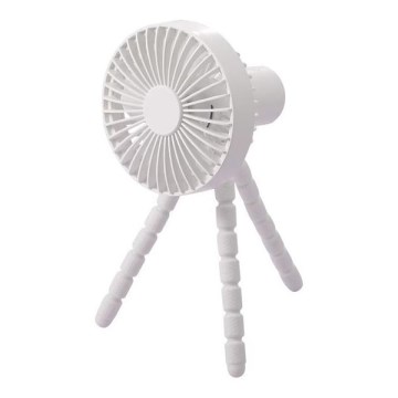 Nabíjací stolový ventilátor 3W/5V 1800 mAh biely