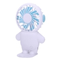 Nabíjací vreckový ventilátor 4,5 W/5 V 300 mAh biela/modrá
