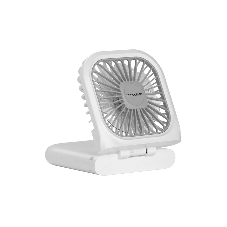 Nabíjací vreckový ventilátor 5W/5V 2500 mAh biely