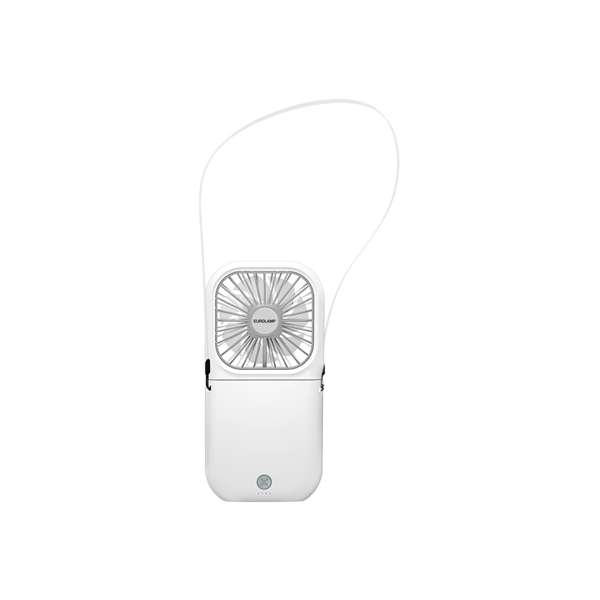 Nabíjací vreckový ventilátor 5W/5V 2500 mAh biely