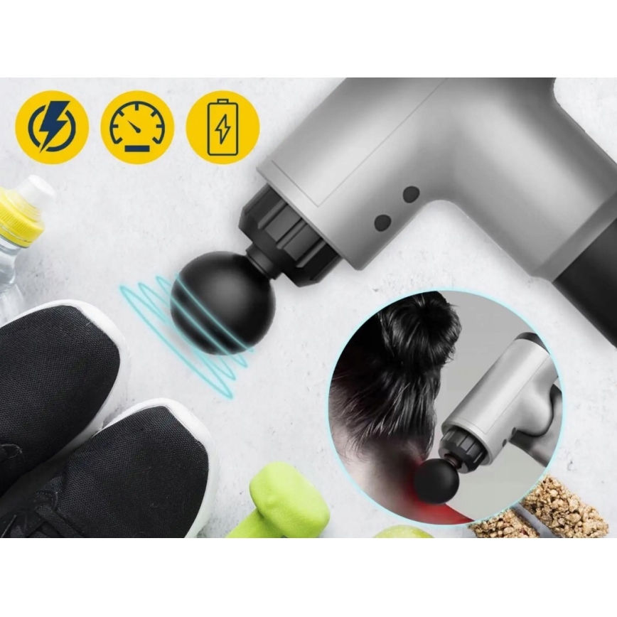 Nabíjacia masážna pištoľ  20W/8,4V 1500 mAh
