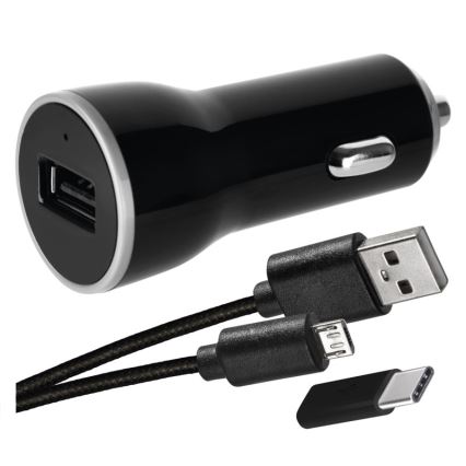 Nabíjačka do auta 2,1A + micro USB kábel