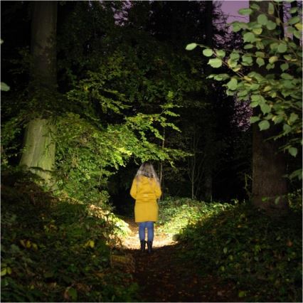 Nabíjateľná LED baterka 2xLED/3W/5V 210 lm 1200 mAh čierna