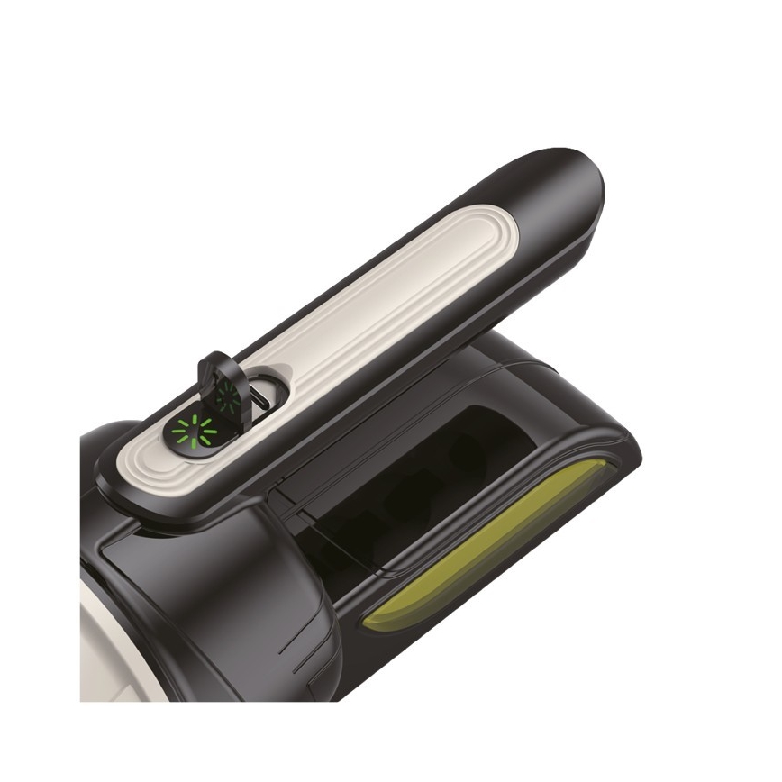 Nabíjateľná LED baterka 2xLED/3W/5V 210 lm 1200 mAh čierna