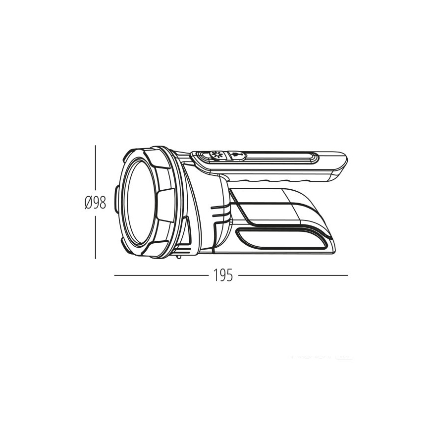 Nabíjateľná LED baterka 2xLED/3W/5V 210 lm 1200 mAh čierna