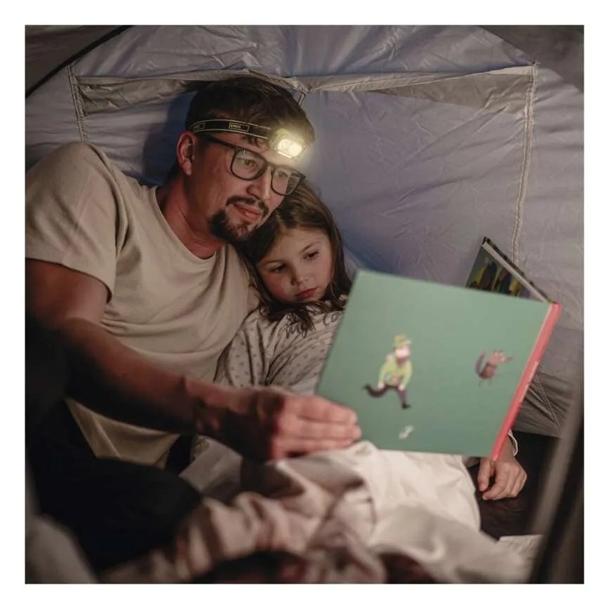 Nabíjateľná LED čelovka s USB nabíjaním, IP43, 800 mAh