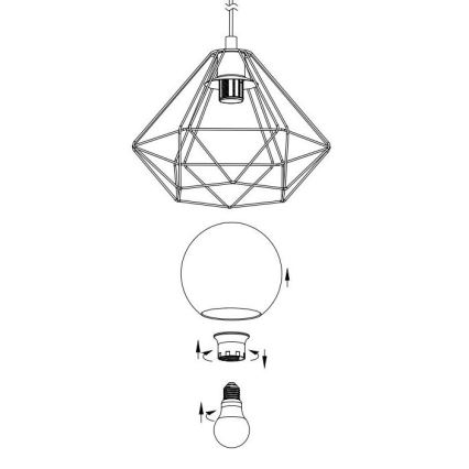 Náhradné sklo k lustru a stolnej lampe Eglo Vernham