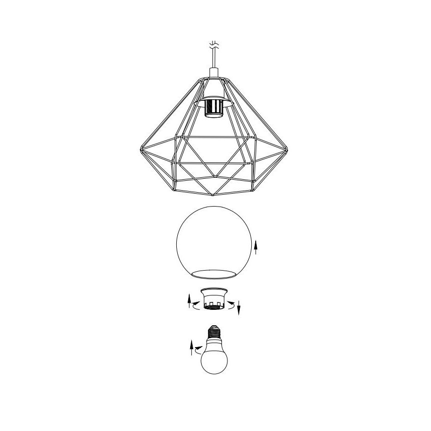 Náhradné sklo k lustru a stolnej lampe Eglo Vernham
