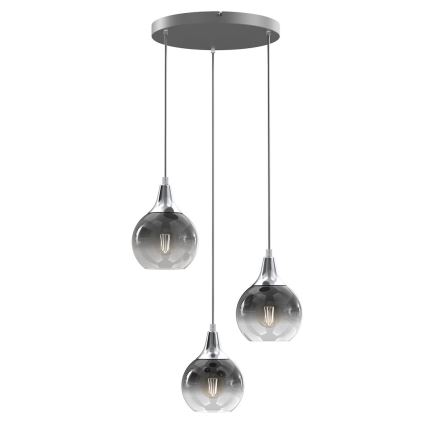Náhradné sklo k lustru a nástennému svietidlu MONTE E27 pr. 15 cm dymová