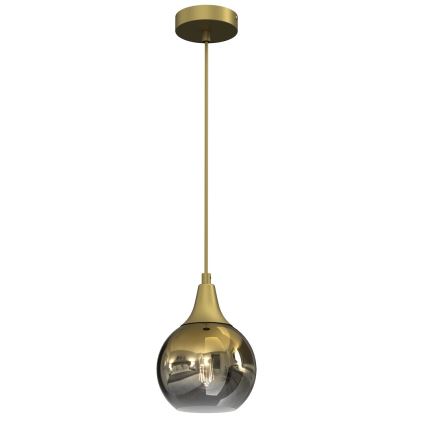 Náhradné sklo k lustru a nástennému svietidlu MONTE E27 pr. 15 cm zlatá/dymová