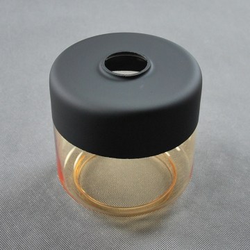Náhradné sklo k lustru AMBER E27, priemer 14 cm, čierna/dymová béžová