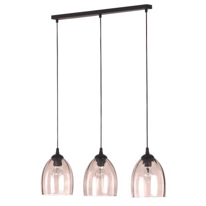 Náhradné sklo k lustru E27, priemer 17 cm, dymovo-béžové