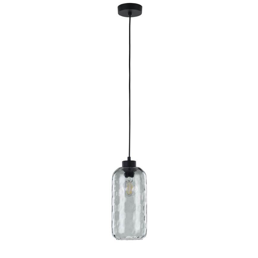 Náhradné sklo k lustru KARO E27 pr. 14 cm dymovo-šedé