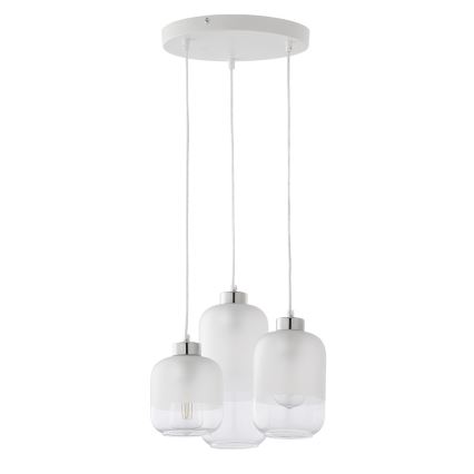 Náhradné sklo k lustru MARCO E27, priemer 14 cm, biele/číre