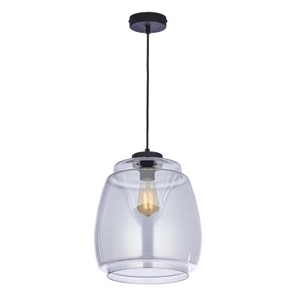 Náhradné sklo k lustru PILAR E27 pr. 26 cm dymovo sivé
