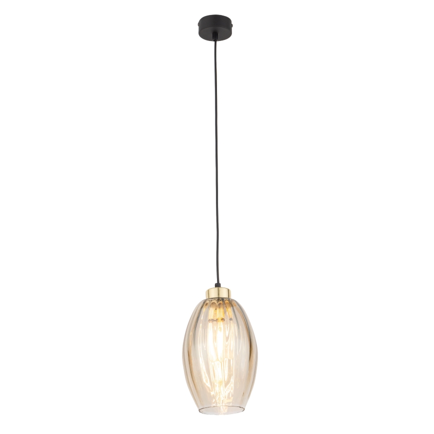 Náhradné sklo k lustru SEBO E27, priemer 17 cm, dymovo-béžové