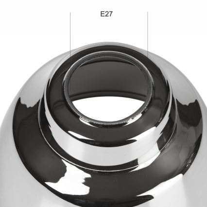 Náhradné sklo k lustru MARIO E27 pr. 16 cm lesklý chróm