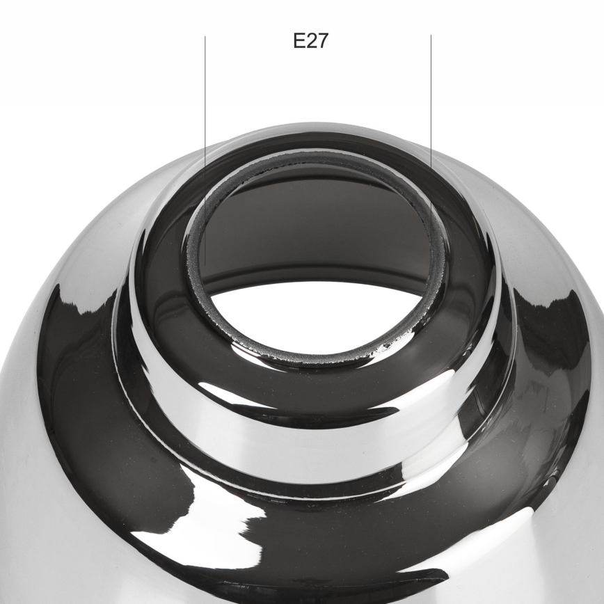 Náhradné sklo k lustru MARIO E27 pr. 16 cm lesklý chróm